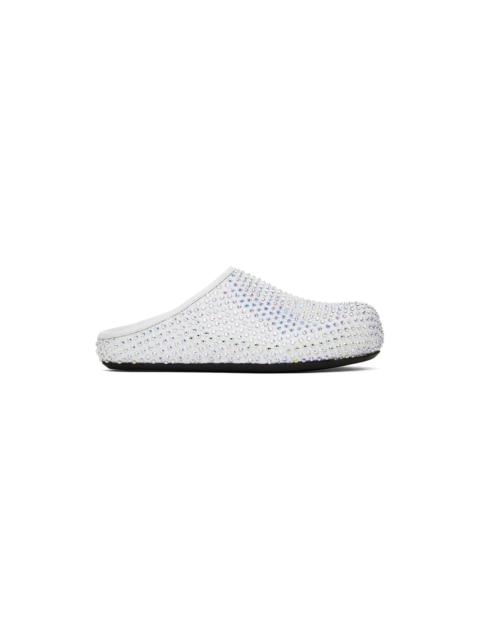 White Fussbett Sabot Slippers