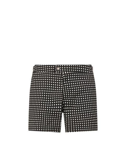MID DOT PRINT NYLON SWIM SHORT