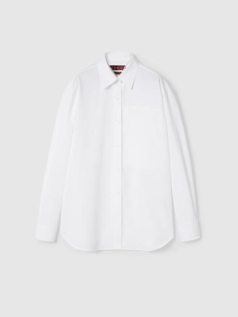 Embossed cotton poplin shirt