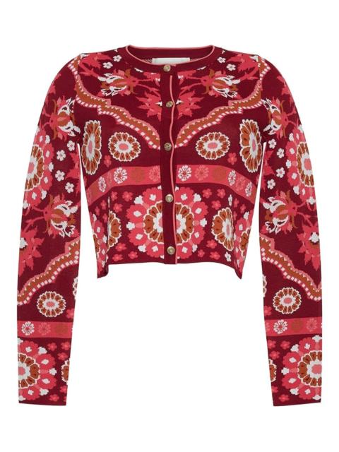 Ila floral-jacquard cardigan
