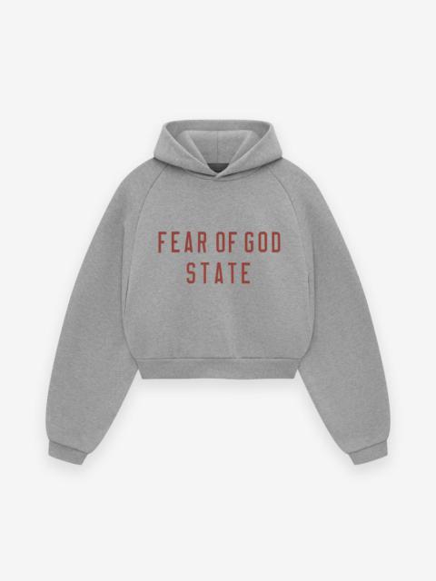 Womens Fleece Cropped Hoodie