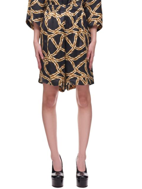 Gold Chain Fluid Shorts