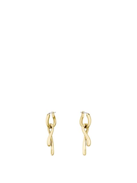 RIBBON-STYLE EARRINGS IN A GOLD-TONE EFFECT
