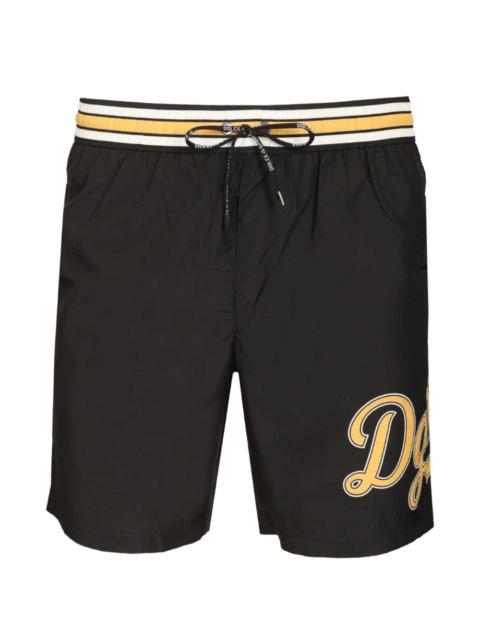 logo stripe swim shorts