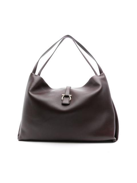 large Gancini-buckle shoulder bag