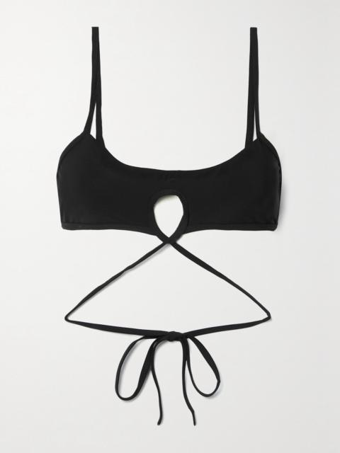 Cutout Tie-back Bikini Top