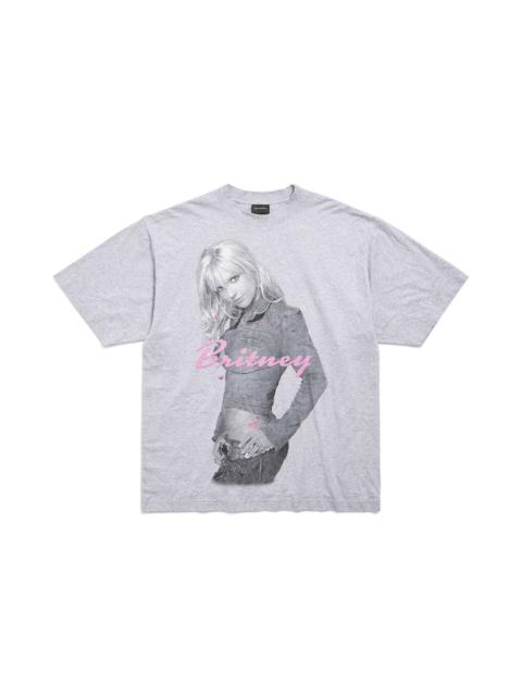 Balenciaga Music | Britney Spears Series T-shirt Medium Fit in Light Grey/pink