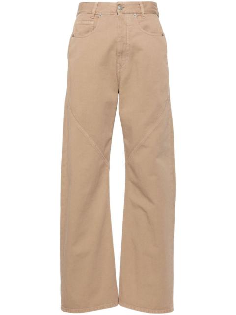 high-rise wide-leg jeans