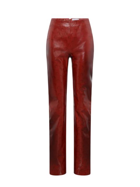 Moon Airbrushed Leather Wide Leg Pants