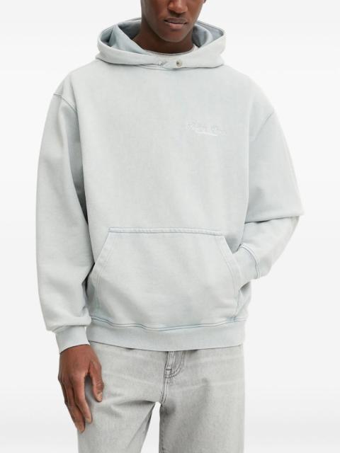 embroidered-logo hoodie