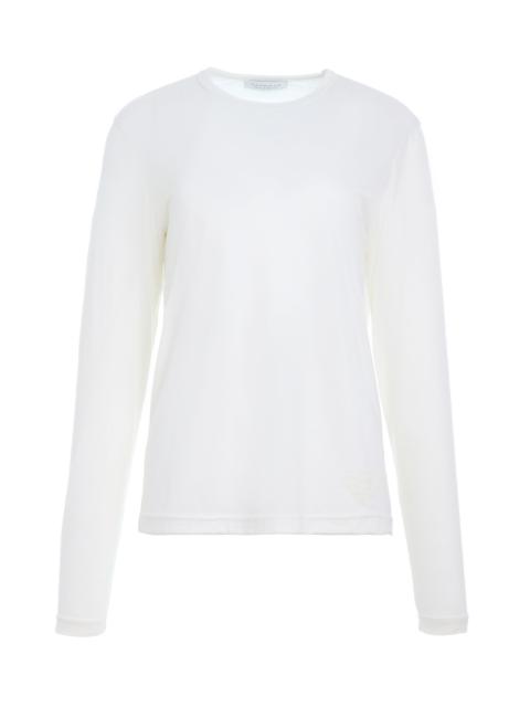 Combe Long Sleeve T-Shirt in Ivory Cashmere Jersey