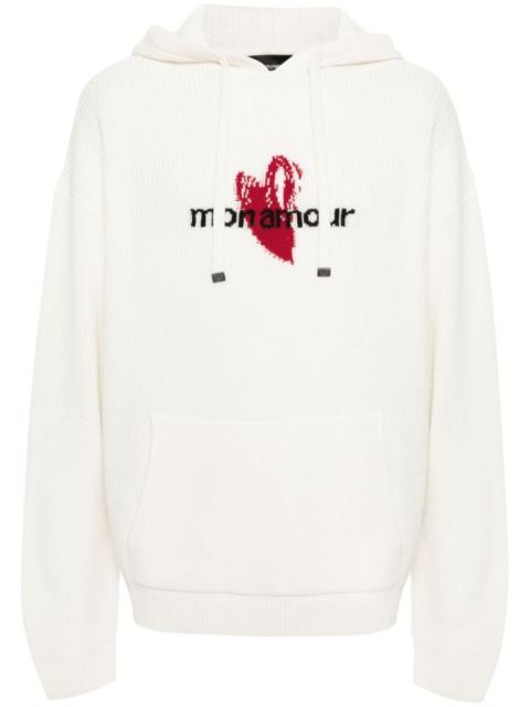 x Mon Amour intarsia-knit hoodie