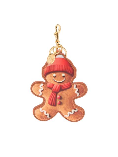 gingerbread-print keyring