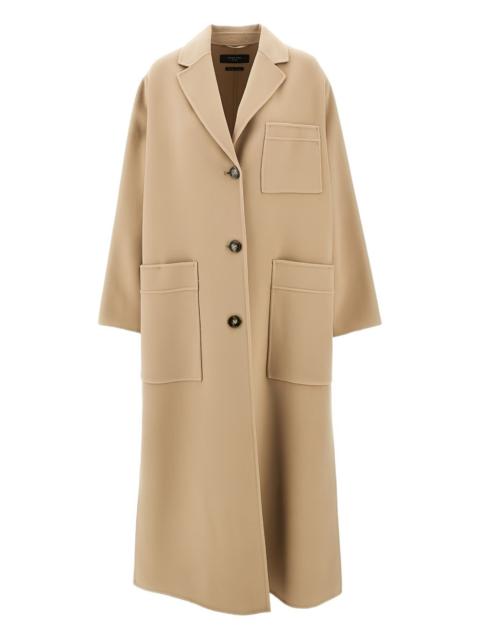 button fastening parka coat