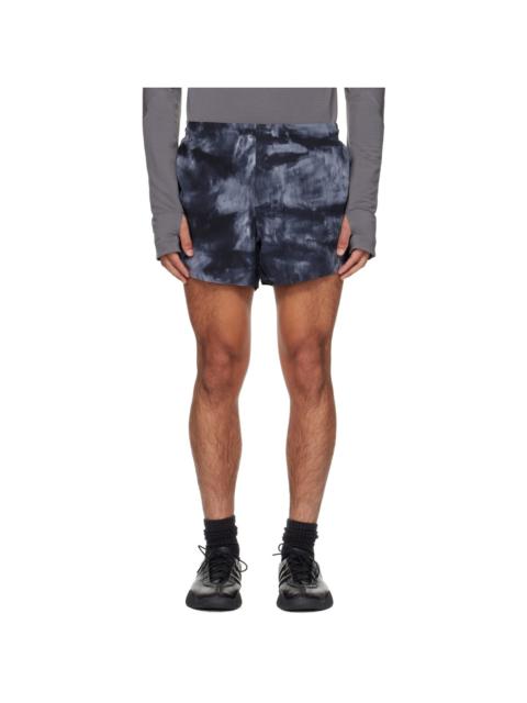Black & Gray AOP Running Shorts