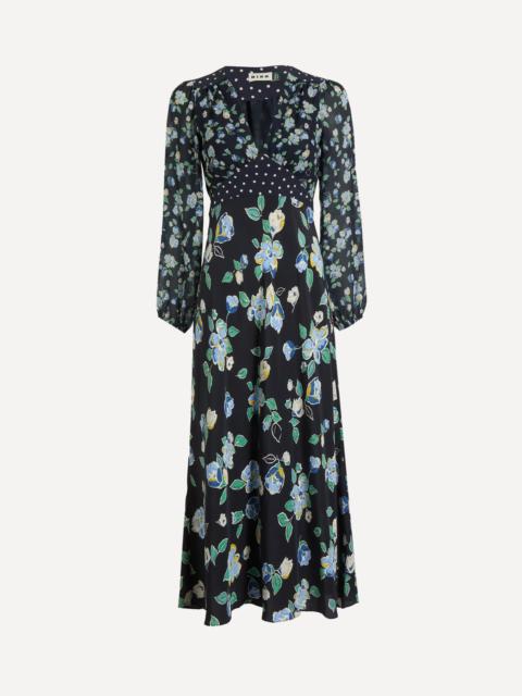 Kaila Layla Mix Navy Silk Dress