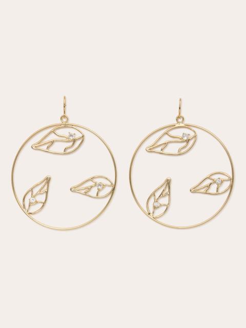 Abrie Leaf Hoop Earrings