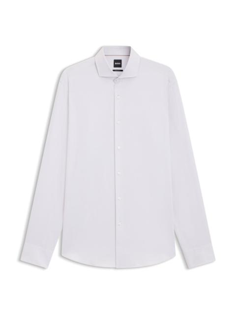 REGULAR-FIT SHIRT IN STRUCTURED ITALIAN-MADE COTTON