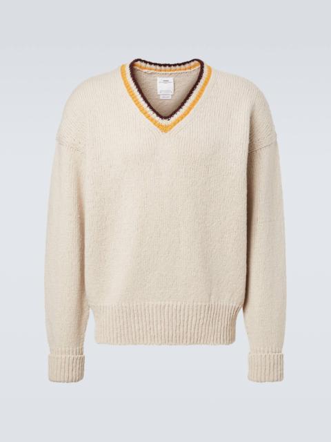 College wool and cashmere sweater