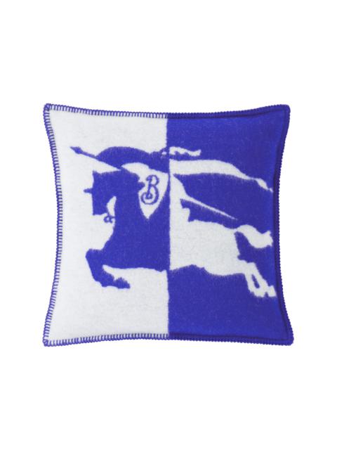 Navy & White EKD Wool Cushion