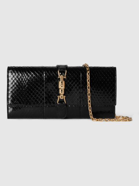 Gucci Jackie anaconda wallet on chain