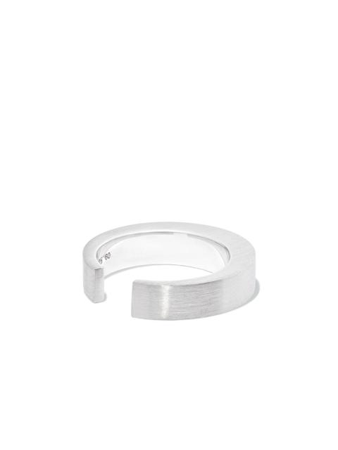 open-front sterling silver ring