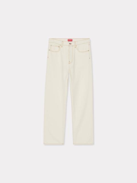 'KENZO Creations' cropped Asagao straight jeans