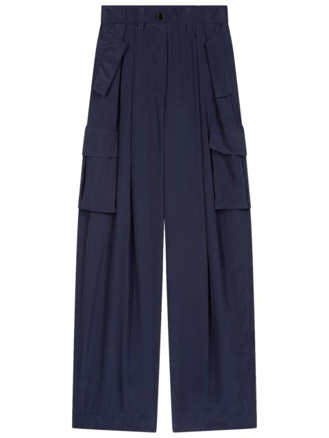 LOOSE FIT POLKAR PLEATED WORKWEAR PANTS (NAVY)