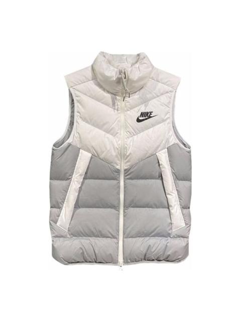 Nike Windproof Warm Stand Collar Down Vest 'White Grey' DV0757-100