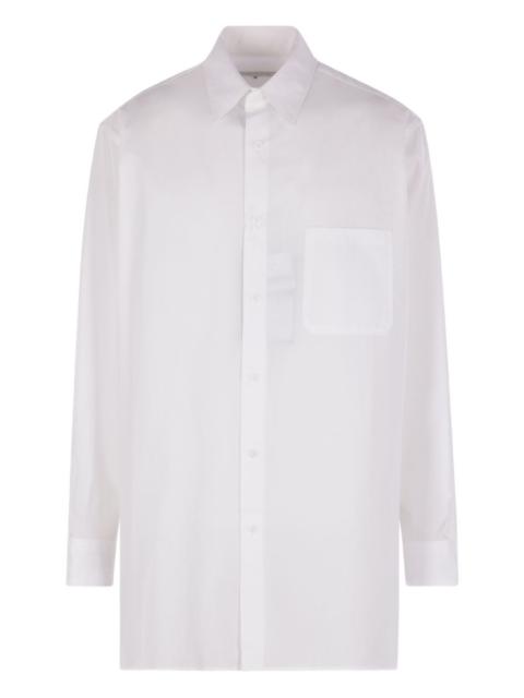 chest-pocket cotton shirt