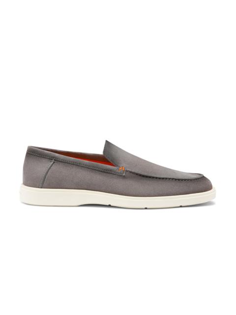 Men's grey suede loafer