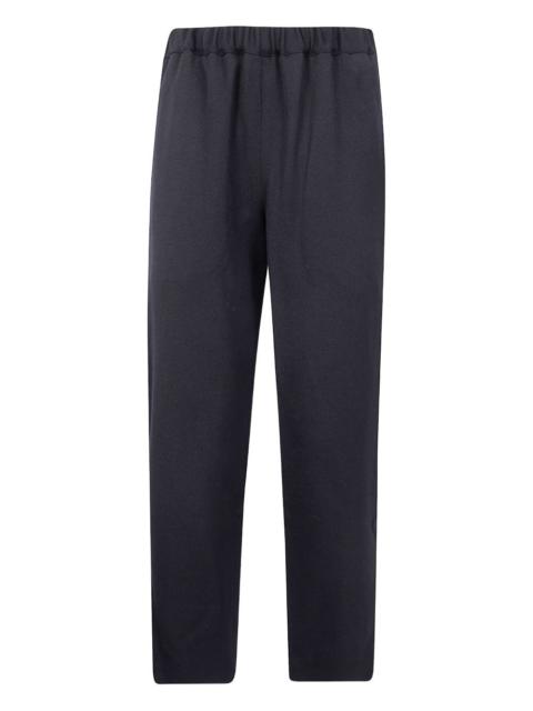 elastic-waist wool trousers