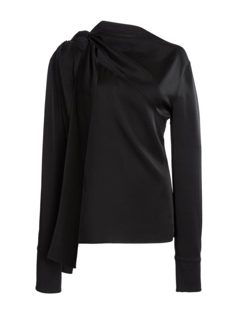 Bow Draped Top black