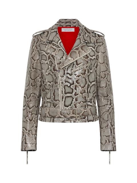 Anton Biker Jacket in Greyscale Inversa™ Snakeskin
