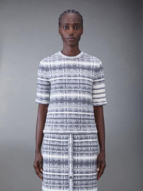 Merino and Mohair Tartan 4-Bar Short Sleeve Tee