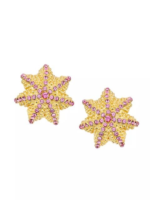 Oscar de la Renta Cactus Ball Goldtone & Glass Crystal Stud Earrings ...