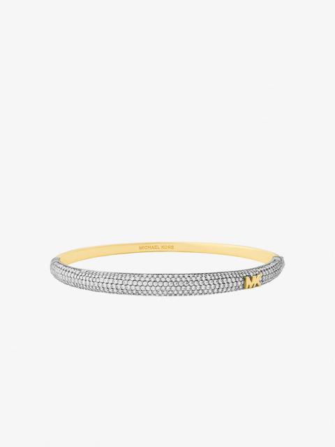 Pavé Two-Tone Dome Bangle