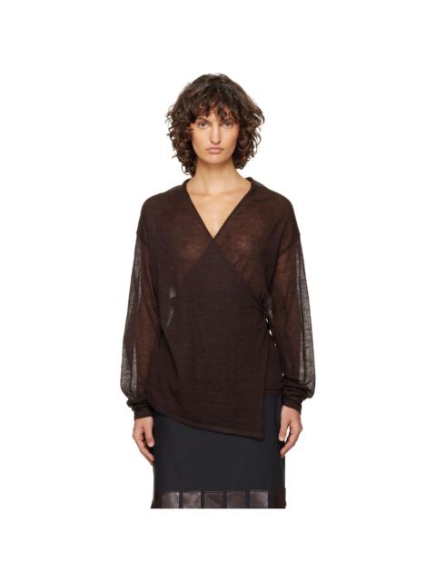 Brown Sudi Cardigan