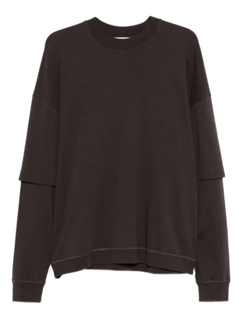 double-layered crew-neck sweatshirt