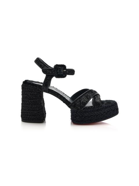 Calakala 85mm Velvet-Trimmed Heeled Sandals black