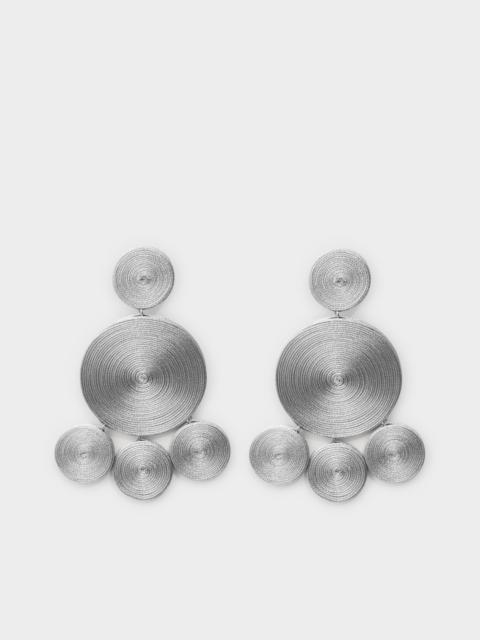 Lurex Deco Earring In Silver