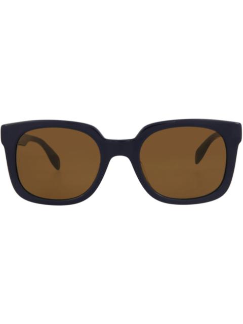 Alexander McQueen Square-Frame Acetate Sunglasses Blue Blue Brown (AM0348S-30012327-004)