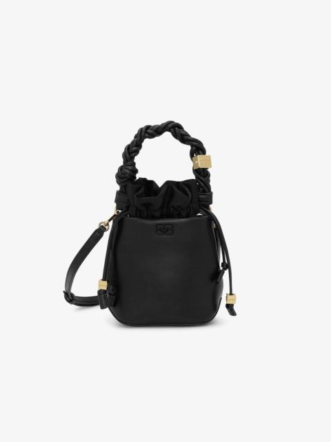 BLACK MINI GANNI BOU BUCKET BAG