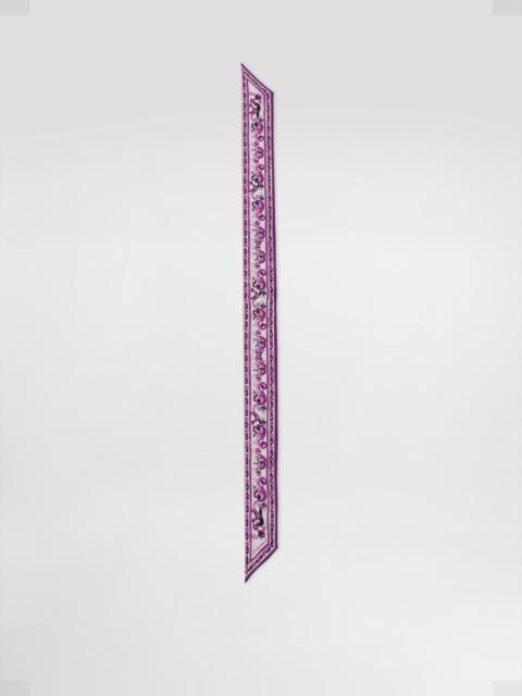 Majolica-print silk twill bandeau