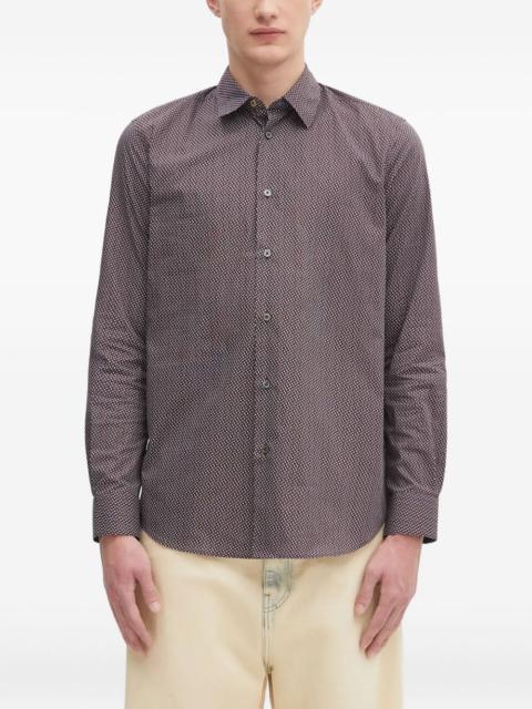 geometric-print shirt