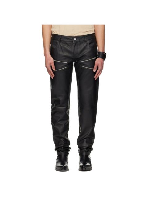 Black Ricki Leather Pants