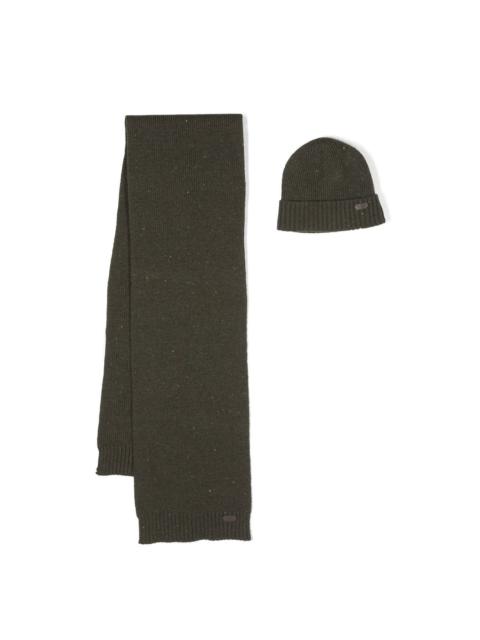 knitted scarf and beanie set