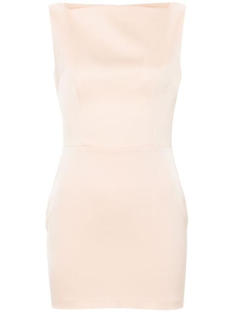 draped satin mini dress