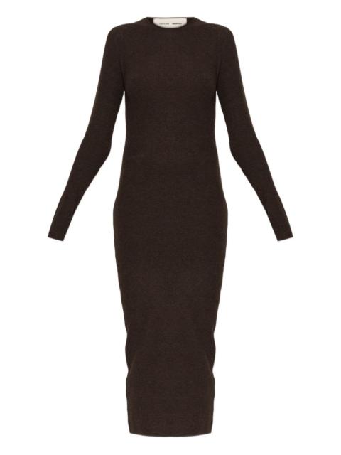 long-sleeve ribbed dress