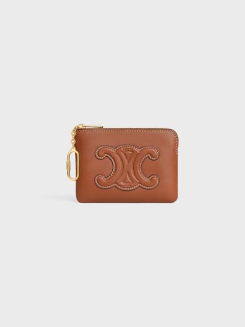 COIN AND CARD POUCH CUIR TRIOMPHE IN SMOOTH CALFSKIN